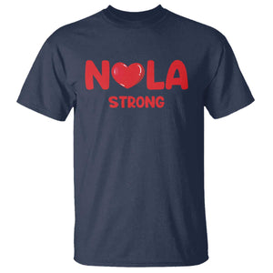 Nola Strong New Orleans Support T Shirt TS10 Navy Print Your Wear