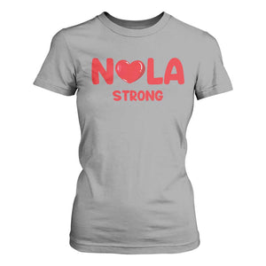 Nola Strong New Orleans Support T Shirt For Women TS10 Sport Gray Print Your Wear