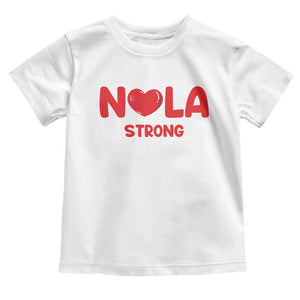 Nola Strong New Orleans Support Toddler T Shirt TS10 White Print Your Wear