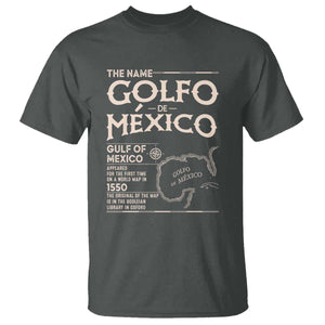 Gulf Of Mexico T Shirt 1672 Historic Map Coast Mexico Lover TS10 Dark Heather Print Your Wear