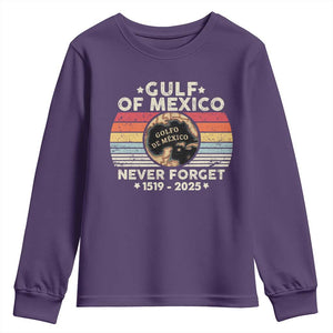 Never Forget Gulf Of Mexico Youth Sweatshirt 1915 - 2025 TS10 Purple Print Your Wear