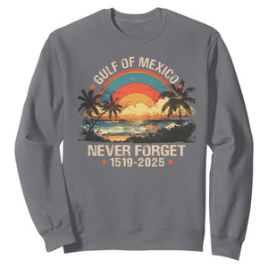 Gulf Of Mexico Sweatshirt Never Forget 1915 - 2025 Coast Texas Alabama Mississippi Florida Beach TS10 Charcoal Print Your Wear