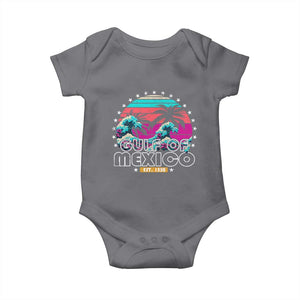 Gulf Of Mexico Baby Onesie Est. 1550 Retro Summer Vibes TS10 Charcoal Print Your Wear