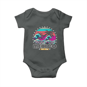 Gulf Of Mexico Baby Onesie Est. 1550 Retro Summer Vibes TS10 Dark Heather Print Your Wear