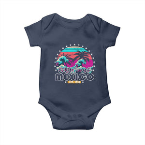 Gulf Of Mexico Baby Onesie Est. 1550 Retro Summer Vibes TS10 Navy Print Your Wear