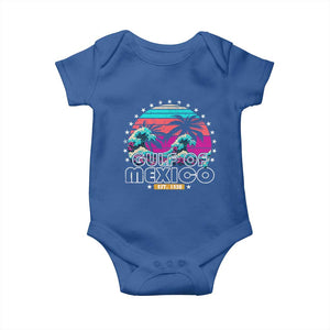 Gulf Of Mexico Baby Onesie Est. 1550 Retro Summer Vibes TS10 Royal Blue Print Your Wear