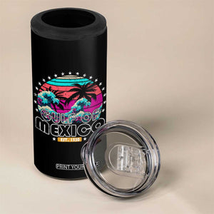 Gulf Of Mexico 4 in 1 Can Cooler Tumbler Est. 1550 Retro Summer Vibes TS10 Print Your Wear