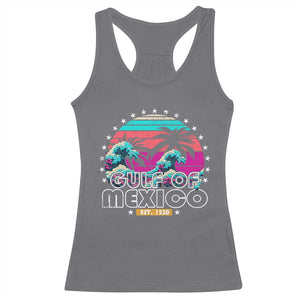 Gulf Of Mexico Racerback Tank Top Est. 1550 Retro Summer Vibes TS10 Charcoal Print Your Wear