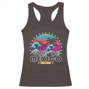 Gulf Of Mexico Racerback Tank Top Est. 1550 Retro Summer Vibes TS10 Dark Chocolate Print Your Wear