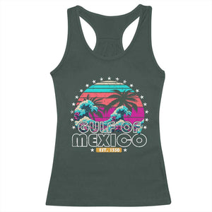 Gulf Of Mexico Racerback Tank Top Est. 1550 Retro Summer Vibes TS10 Dark Forest Green Print Your Wear
