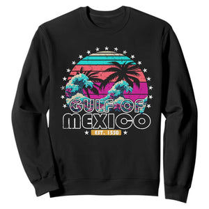Gulf Of Mexico Sweatshirt Est. 1550 Retro Summer Vibes TS10 Black Print Your Wear
