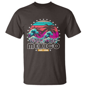 Gulf Of Mexico T Shirt Est. 1550 Retro Summer Vibes TS10 Dark Chocolate Print Your Wear