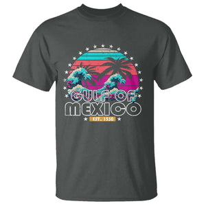 Gulf Of Mexico T Shirt Est. 1550 Retro Summer Vibes TS10 Dark Heather Print Your Wear