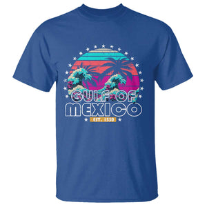 Gulf Of Mexico T Shirt Est. 1550 Retro Summer Vibes TS10 Royal Blue Print Your Wear