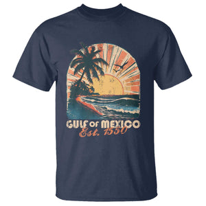 Gulf Of Mexico T Shirt Est. 1550 Sunny Vibes TS10 Navy Print Your Wear