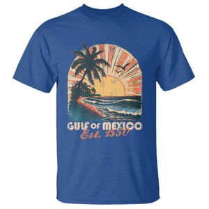 Gulf Of Mexico T Shirt Est. 1550 Sunny Vibes TS10 Royal Blue Print Your Wear