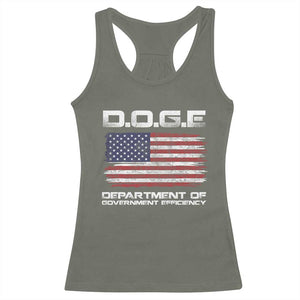 DOGE Department of Government Efficiency US Flag Racerback Tank Top TS10 Military Green Print Your Wear