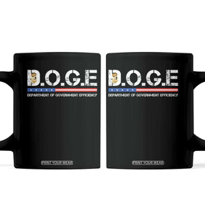 DOGE Department of Government Efficiency Coffee Mug TS10 Black Print Your Wear