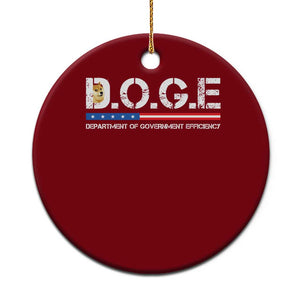 DOGE Department of Government Efficiency Ceramic Ornament TS10 1pc Red Print Your Wear