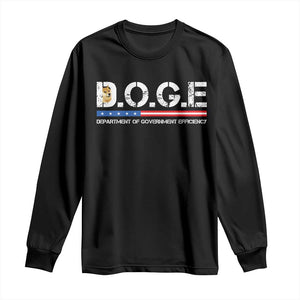 DOGE Department of Government Efficiency Long Sleeve Shirt TS10 Black Print Your Wear