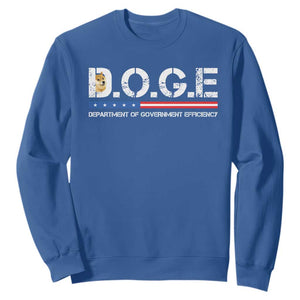 DOGE Department of Government Efficiency Sweatshirt TS10 Royal Blue Print Your Wear