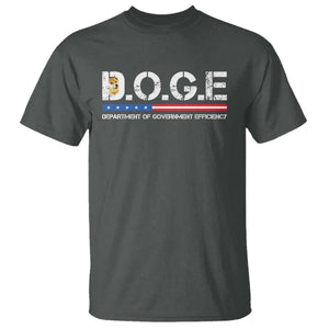 DOGE Department of Government Efficiency T Shirt TS10 Dark Heather Print Your Wear
