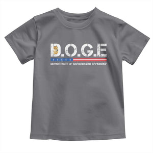 DOGE Department of Government Efficiency Toddler T Shirt TS10 Charcoal Print Your Wear