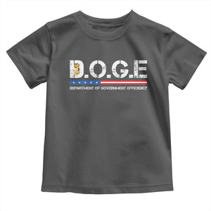 DOGE Department of Government Efficiency Toddler T Shirt TS10 Dark Heather Print Your Wear
