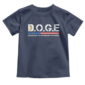 DOGE Department of Government Efficiency Toddler T Shirt TS10 Navy Print Your Wear