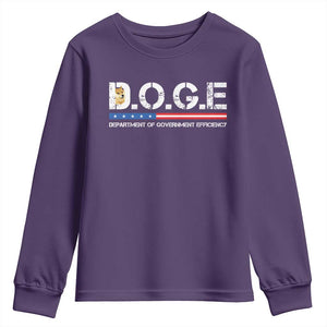 DOGE Department of Government Efficiency Youth Sweatshirt TS10 Purple Print Your Wear
