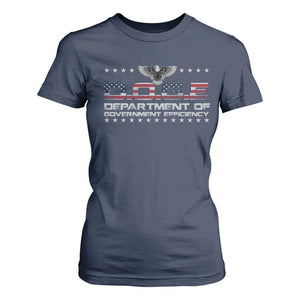 D.O.G.E. DOGE Department of Government Efficiency T Shirt For Women American Flag Eagle TS10 Navy Print Your Wear