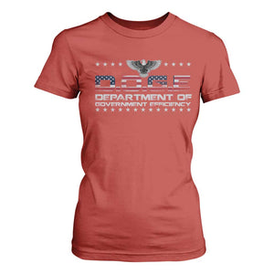 D.O.G.E. DOGE Department of Government Efficiency T Shirt For Women American Flag Eagle TS10 Red Print Your Wear
