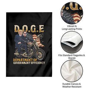 DOGE Department of Government Efficiency Garden Flag Funny Trump Musk Cool Motorbike TS10 Print Your Wear