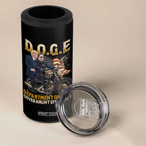 DOGE Department of Government Efficiency 4 in 1 Can Cooler Tumbler Funny Trump Musk Cool Motorbike TS10 Print Your Wear