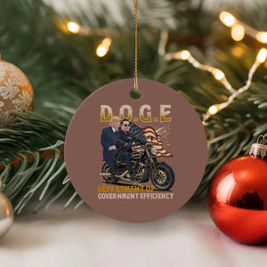 DOGE Department of Government Efficiency Ceramic Ornament Funny Trump Musk Cool Motorbike TS10 1pc Mocha Print Your Wear