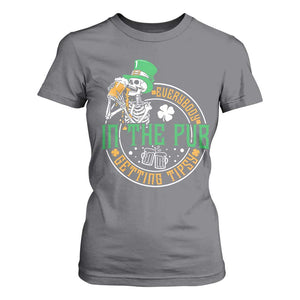 St Patricks Day Pub T Shirt For Women Everybody In The Pub Getting Tipsy TS10 Charcoal Print Your Wear