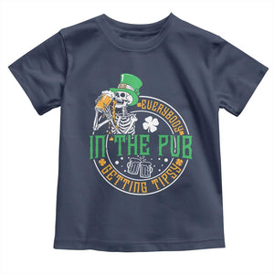 St Patricks Day Pub Toddler T Shirt Everybody In The Pub Getting Tipsy TS10 Navy Print Your Wear