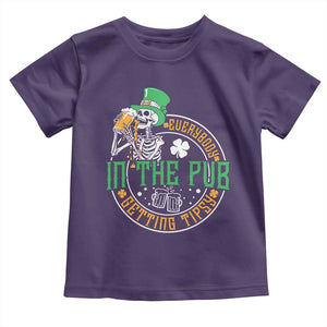 St Patricks Day Pub Toddler T Shirt Everybody In The Pub Getting Tipsy TS10 Purple Print Your Wear