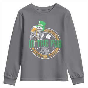 St Patricks Day Pub Youth Sweatshirt Everybody In The Pub Getting Tipsy TS10 Charcoal Print Your Wear