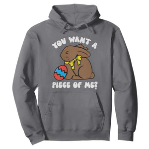 Funny Easter Bunny Hoodie Chocolate Rabbit You Want Piece Of Me TS10 Charcoal Print Your Wear