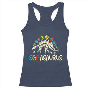 Easter Dinosaur Racerback Tank Top Kids Eggasaurus Easter Stegosaurus Dino Toddler Boys TS10 Navy Print Your Wear