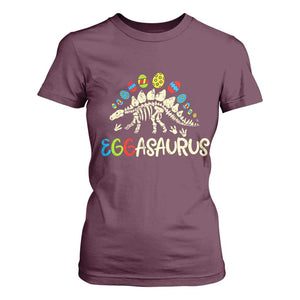 Easter Dinosaur T Shirt For Women Kids Eggasaurus Easter Stegosaurus Dino Toddler Boys TS10 Maroon Print Your Wear