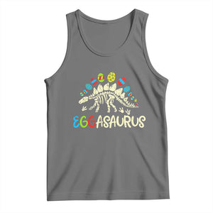 Easter Dinosaur Tank Top Kids Eggasaurus Easter Stegosaurus Dino Toddler Boys TS10 Black Heather Print Your Wear