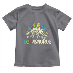 Easter Dinosaur Toddler T Shirt Kids Eggasaurus Easter Stegosaurus Dino Toddler Boys TS10 Charcoal Print Your Wear