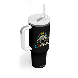 Easter Dinosaur Tumbler With Handle Kids Eggasaurus Easter Stegosaurus Dino Toddler Boys TS10 Print Your Wear