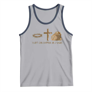 Christian Easter Tank Top A Lot Can Happen In Three Days TS10 Athletic Heather Navy Print Your Wear