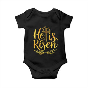 He Is Risen Baby Onesie Jesus Easter Religious Christians TS10 Black Print Your Wear