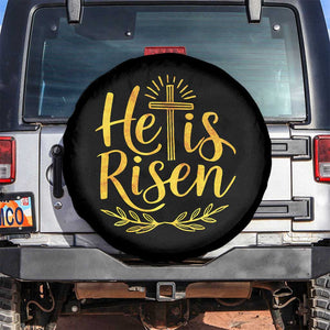 He Is Risen Spare Tire Cover Jesus Easter Religious Christians TS10 No hole Black Print Your Wear