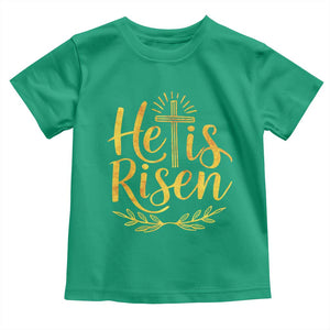 He Is Risen Toddler T Shirt Jesus Easter Religious Christians TS10 Irish Green Print Your Wear