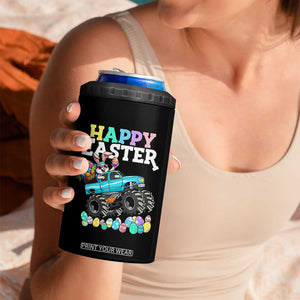 Boys Happy Easter Bunny Monster Truck 4 in 1 Can Cooler Tumbler Eggs Cool Rabbit Car Lovers Toddler TS10 Print Your Wear